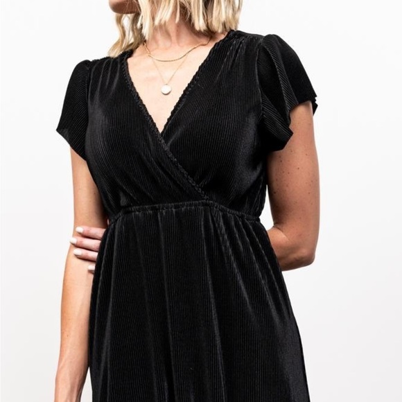 Baltic Born Size Small Black Athena Pleated Maxi - Picture 3 of 6